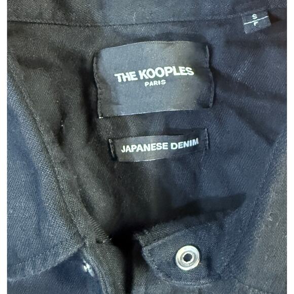 The Kooples Japanese Denim Western Shirt Mens S Snap Corduroy Cotton L/S I4-19 - Picture 3 of 6